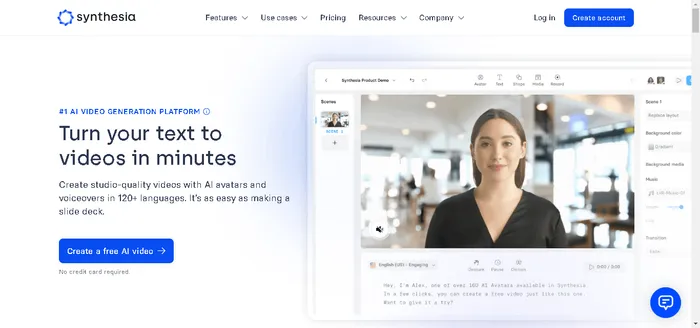 Video Content Automation Tools - Synthesia