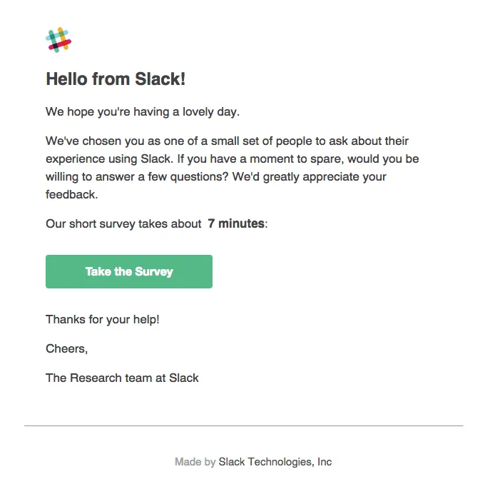 slack feedback email slack feedback email